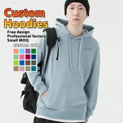 Custom DTF Puff Print Oversized Pullover Hoodie