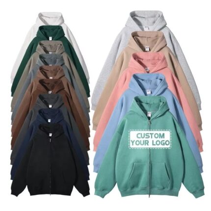 DTG Print Heavyweight Zip-Up Oversized Hoodie