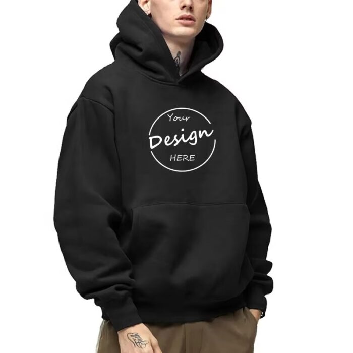 Custom Embroidered Heavyweight Cotton Hoodie for Men - Image 4