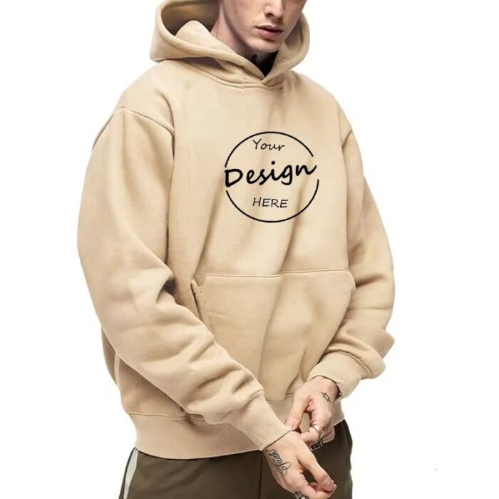 Custom Embroidered Heavyweight Cotton Hoodie for Men - Image 6
