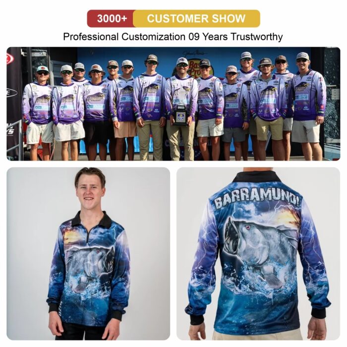 Custom DTF Long Sleeve Fishing Shirt Unisex - Image 5