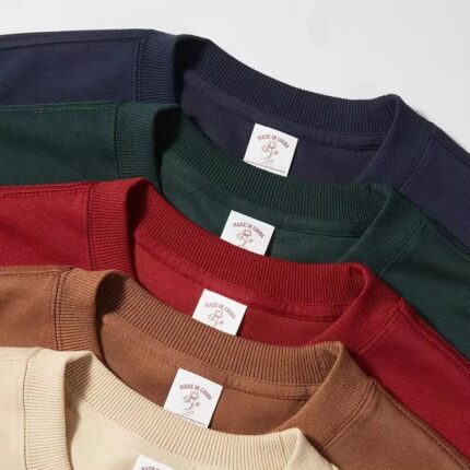 Men’s Oversized Heavyweight O-Neck Long Sleeve T-Shirt