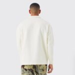 Custom DTF Printed V-Neck Polo Shirt Long Sleeve for Men - Image 3