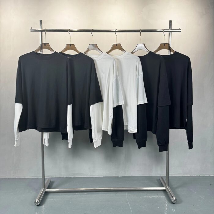 Custom DTG Waffle Long Sleeve T-Shirt for Men - Image 5