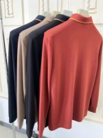 Luxury Men’s Embroidered Long Sleeve Polo Shirt - Image 6