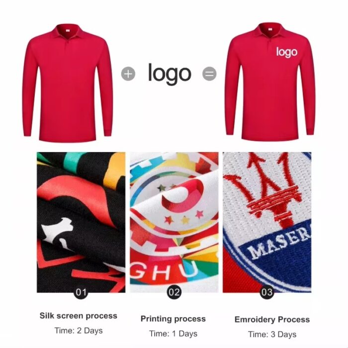 High-Quality OEM Embroidered Long Sleeve Men’s Polo T-Shirt - Image 4