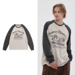 Autumn Printed Cotton Long Sleeve T-Shirt Unisex