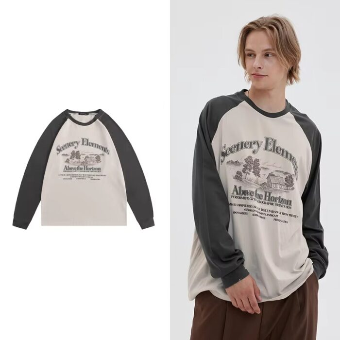 imported-image-69807f5529d20.jpeg Autumn Printed Cotton Long Sleeve T-Shirt Unisex