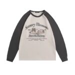 Autumn Printed Cotton Long Sleeve Raglan T-Shirt | Unisex New Design - Image 2