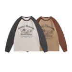 Autumn Printed Cotton Long Sleeve Raglan T-Shirt | Unisex New Design - Image 3