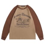 Autumn Printed Cotton Long Sleeve Raglan T-Shirt | Unisex New Design - Image 4