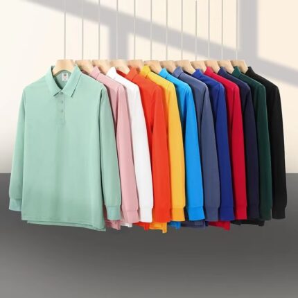 Custom Printed Men’s Long Sleeve Polo Shirt