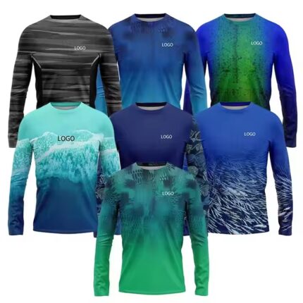 custom sublimation long sleeve fishing shirt