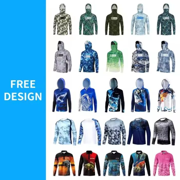 Men’s Sublimation Performance Custom Long Sleeve Fishing Shirt – UPF 50 - Image 2