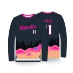 Custom Your Own Design Youth Basketball Sublimated Long Sleeve Shooting Shirt