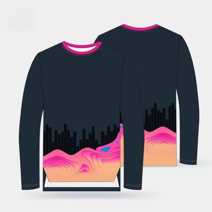 Custom Your Own Design Youth Basketball Sublimated Long Sleeve Shooting Shirt - Image 3