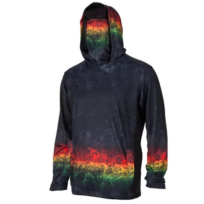 Hot Sale Popular Sublimated Long Sleeves Breathable Hooded Fishing Shirts - Image 3