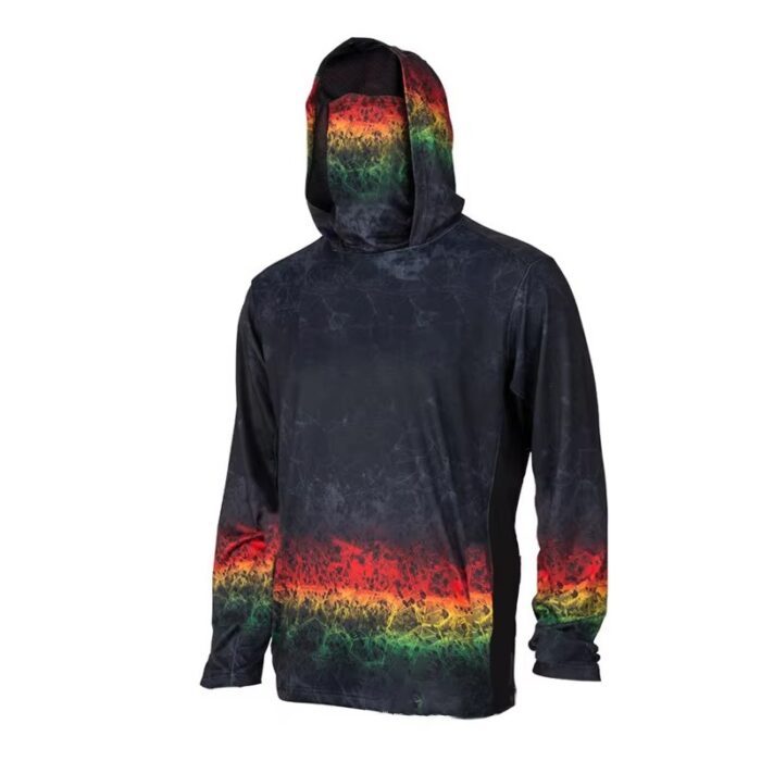 Hot Sale Popular Sublimated Long Sleeves Breathable Hooded Fishing Shirts - Image 4