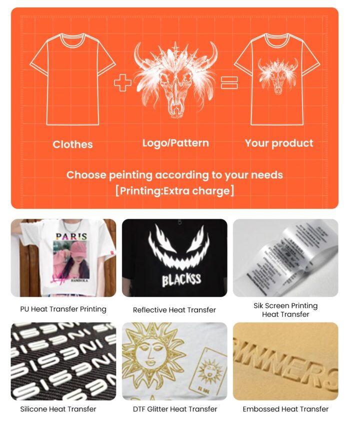 Fashion Clothes Cotton Mens Trending T-Shirts Dtg Printing - Image 5