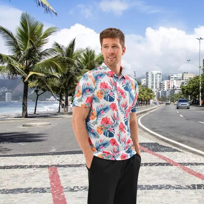 Wholesale Sportswear Golf Polo Printed Shirts Spandex - Image 3