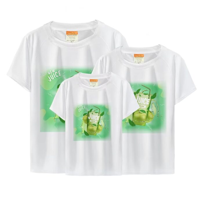 White Blank DIY Sublimation Crew Neck T-Shirt for Kids & Adults - Image 2