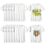 White Blank DIY Sublimation Crew Neck T-Shirt for Kids & Adults - Image 5