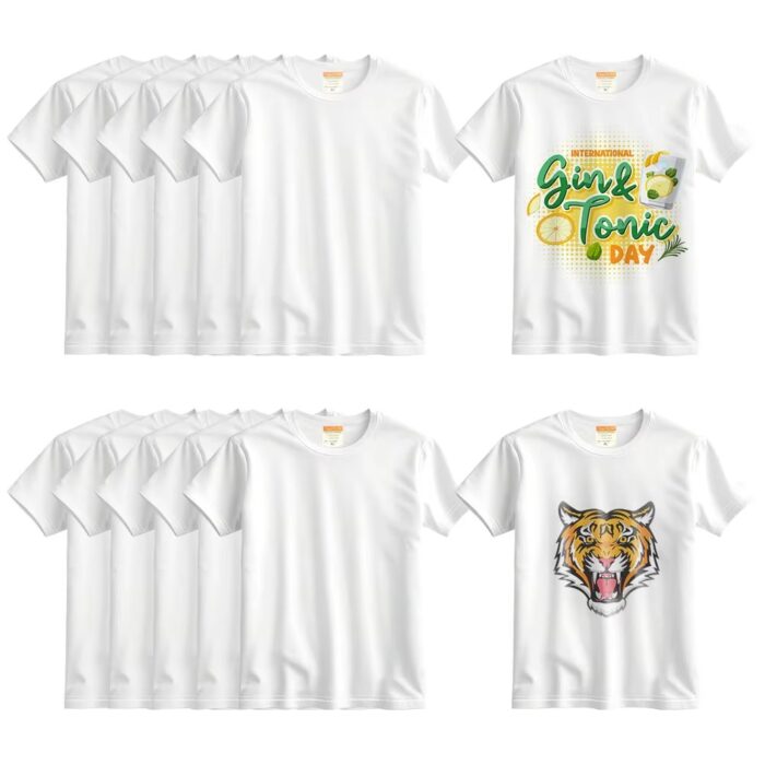White Blank DIY Sublimation Crew Neck T-Shirt for Kids & Adults - Image 5