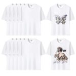 White Blank DIY Sublimation Crew Neck T-Shirt for Kids & Adults - Image 6