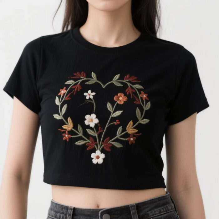 Customized 3D Embroidered Patch T-Shirt for Men, Women & Kids - Image 2