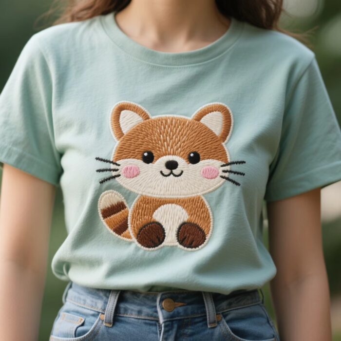 Customized 3D Embroidered Patch T-Shirt for Men, Women & Kids - Image 5