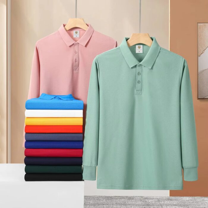 Embroidery Men Cotton Sports Unisex Long Sleeve t Shirts - Image 4