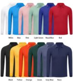 Embroidery Men Cotton Sports Unisex Long Sleeve t Shirts - Image 5
