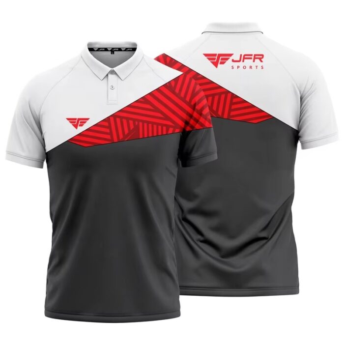 Wholesale Custom Unisex Short Sleeve Polo Shirt All-over Print T-Shirts - Image 3