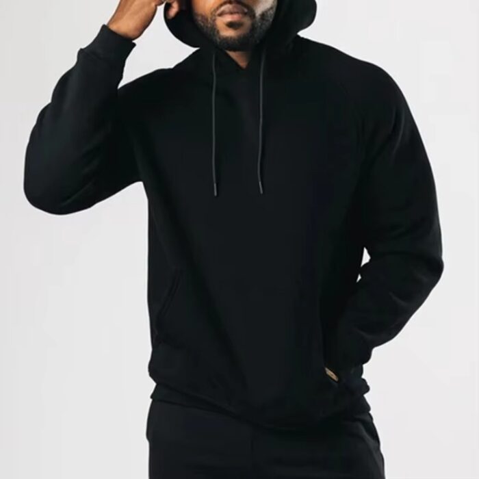 Men’s Athletic Gym Hoodie, Custom Pullover Streetwear - Image 4