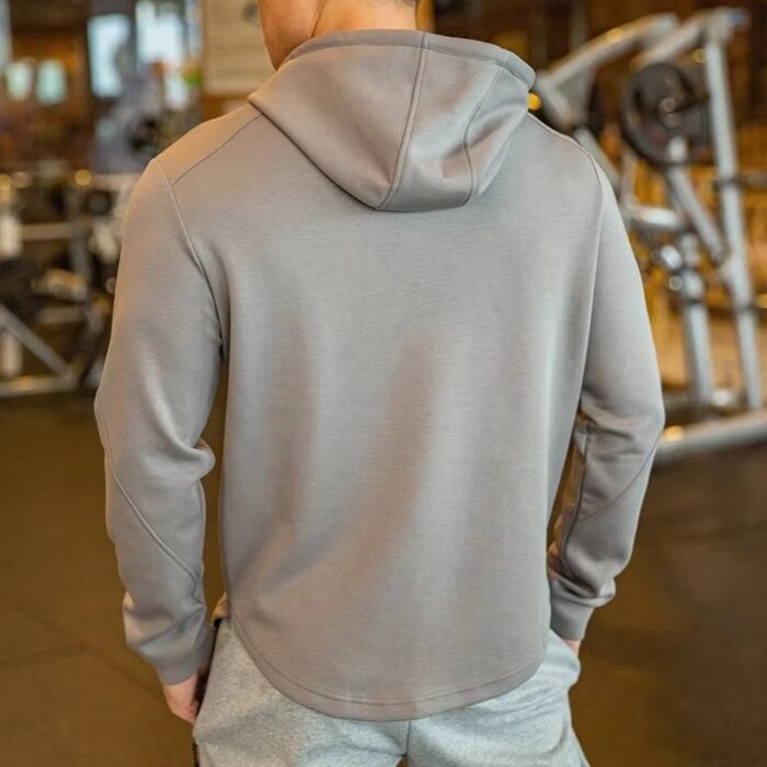 Men’s Gym Hoodie, Custom 3D Logo Sweatshirt - Image 4