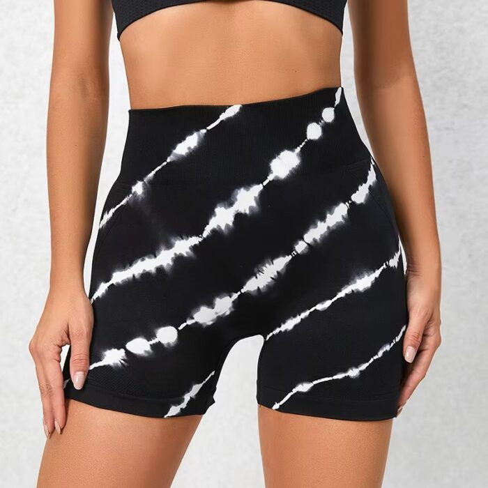 Women's High Waist Seamless Tie-Dye Gym Fitness Sport Shorts - Image 5