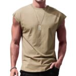Custom logo Men Workout Tank Tops Cut Off Shirts Gym Shirts