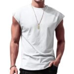 Custom logo Men Workout Tank Tops Cut Off Shirts Gym Shirts - Image 6