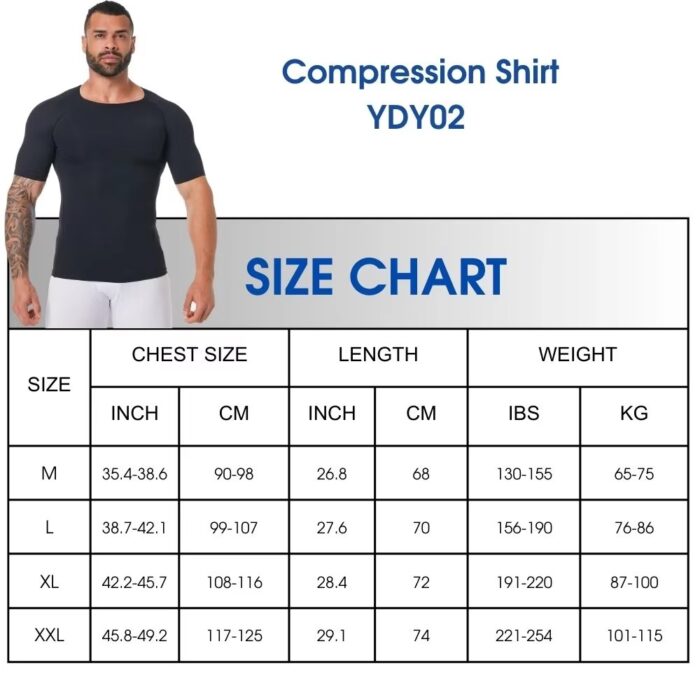 Men’s Compression Gym Top, Short Sleeve Rash Guard - Image 6