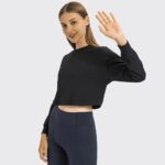 New Crew Neck Women’s Gym Fitness T-Shirt, Long Sleeve Top - Image 3