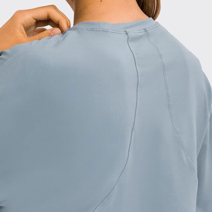 New Crew Neck Women’s Gym Fitness T-Shirt, Long Sleeve Top - Image 4