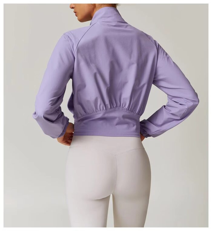 Women's Plus Size Lightweight Seamless Winter Waterproof Sports Jacket - Image 4