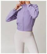 Women's Plus Size Lightweight Seamless Winter Waterproof Sports Jacket - Image 5