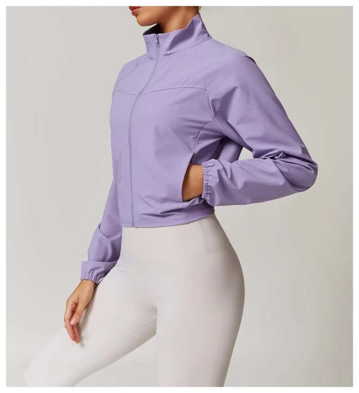 Women's Plus Size Lightweight Seamless Winter Waterproof Sports Jacket - Image 6
