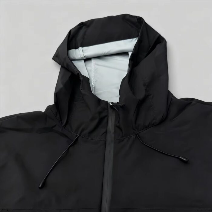 Windproof Sports Jacket, Hooded Lightweight Long Coat - Image 2