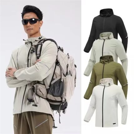 Custom Waterproof Lightweight Jacket for Unisex with Zip Pockets