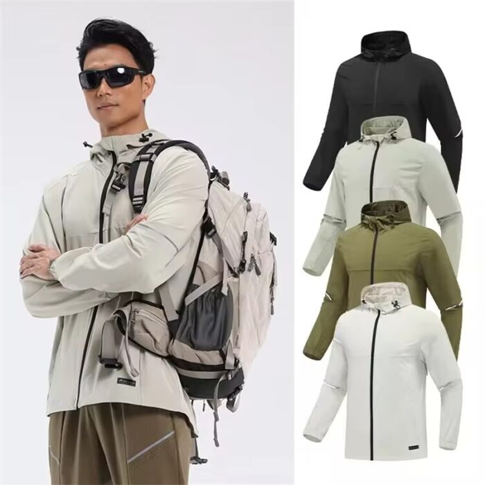 Custom Waterproof Lightweight Jacket for Unisex with Zip Pockets Custom Waterproof Lightweight Jacket for Unisex with Zip Pockets