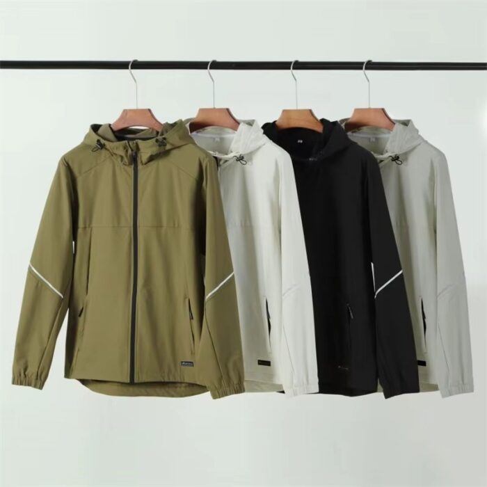 Custom Waterproof Lightweight Jacket for Unisex with Zip Pockets - Image 2