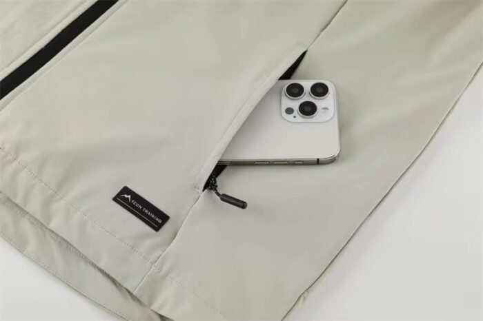 Custom Waterproof Lightweight Jacket for Unisex with Zip Pockets - Image 4