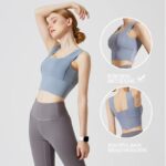 Wholesale Quick Dry Sports Bra: Custom Logo Women Gym & Yoga Wear - Image 5
